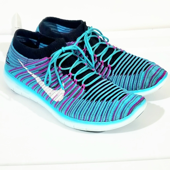 NIKE FREE RN MOTION FLYKNIT RUNNING SHOES. WOMENS Sz:8.5 LIKE NEW! LIGHTWEIGHT - Picture 10 of 11